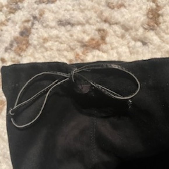 black suede high heel boots over the knee - Picture 7 of 9